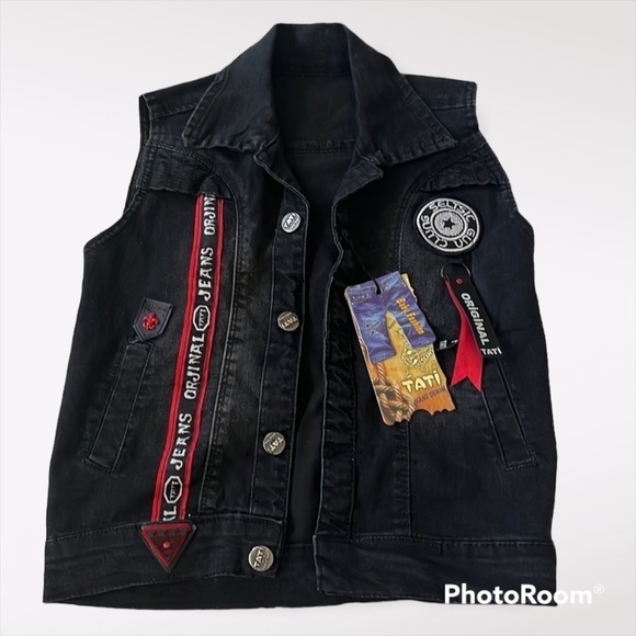 Tati Jeans Boys/Girls denim vest size 7-8 yr. old